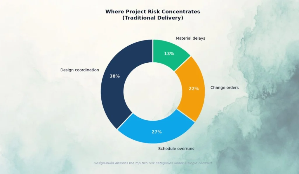 Where Project Risk Concentrates (traditional delivery)