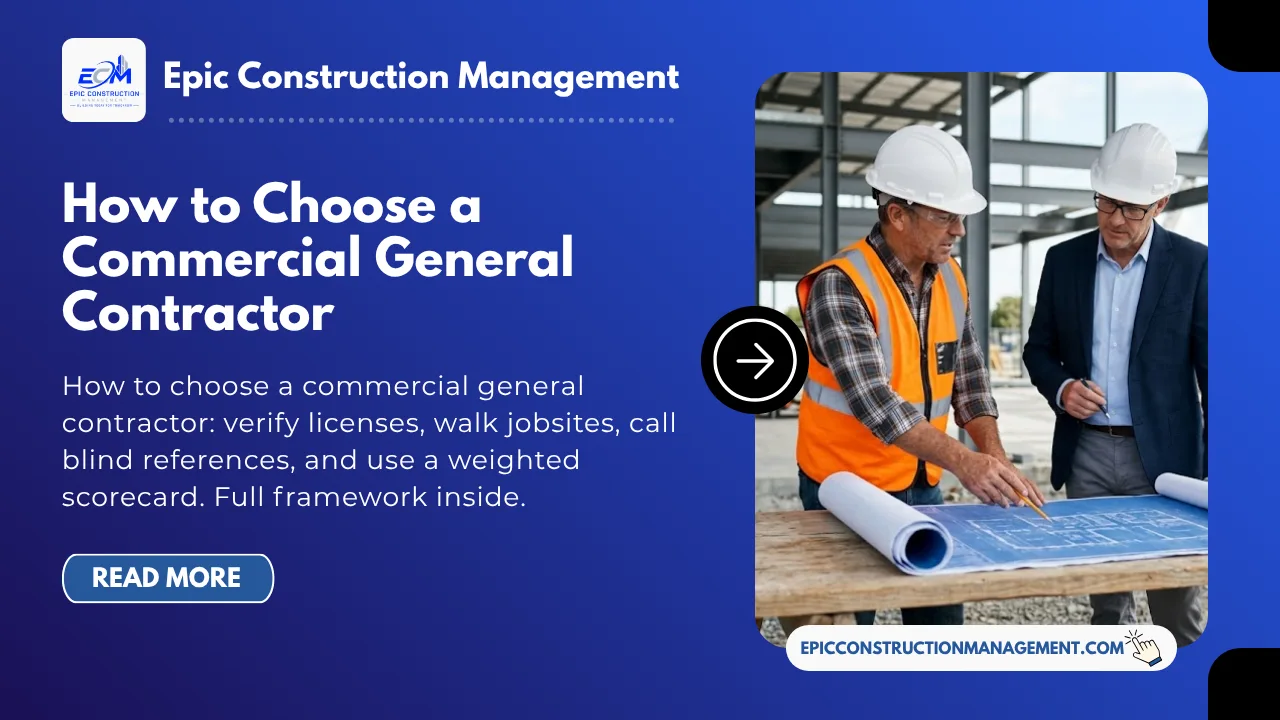 how to choose a commercial general contractor