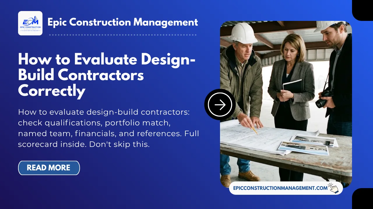 how to evaluate design-build contractors