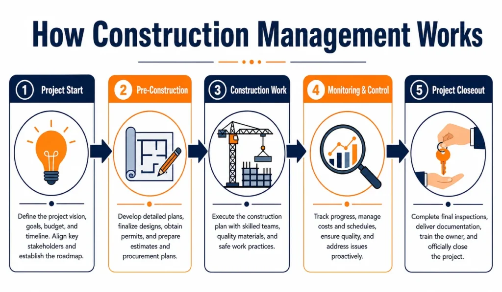 What Is Construction Management? Complete Guide 2 How Construction Management Works